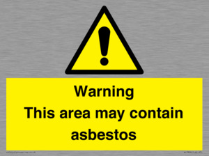 Warning This area may contain asbestos
